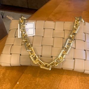 Cute tan colored shoulder bag